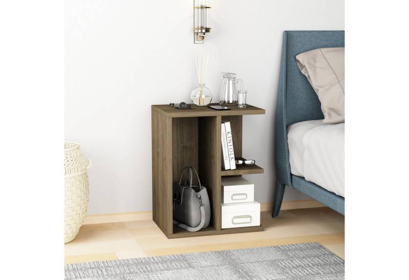 DEMA Home Nachttisch Prometheus, Nightstand aus Holzwerkstoff 46x40 (Elegant) von DEMA Home