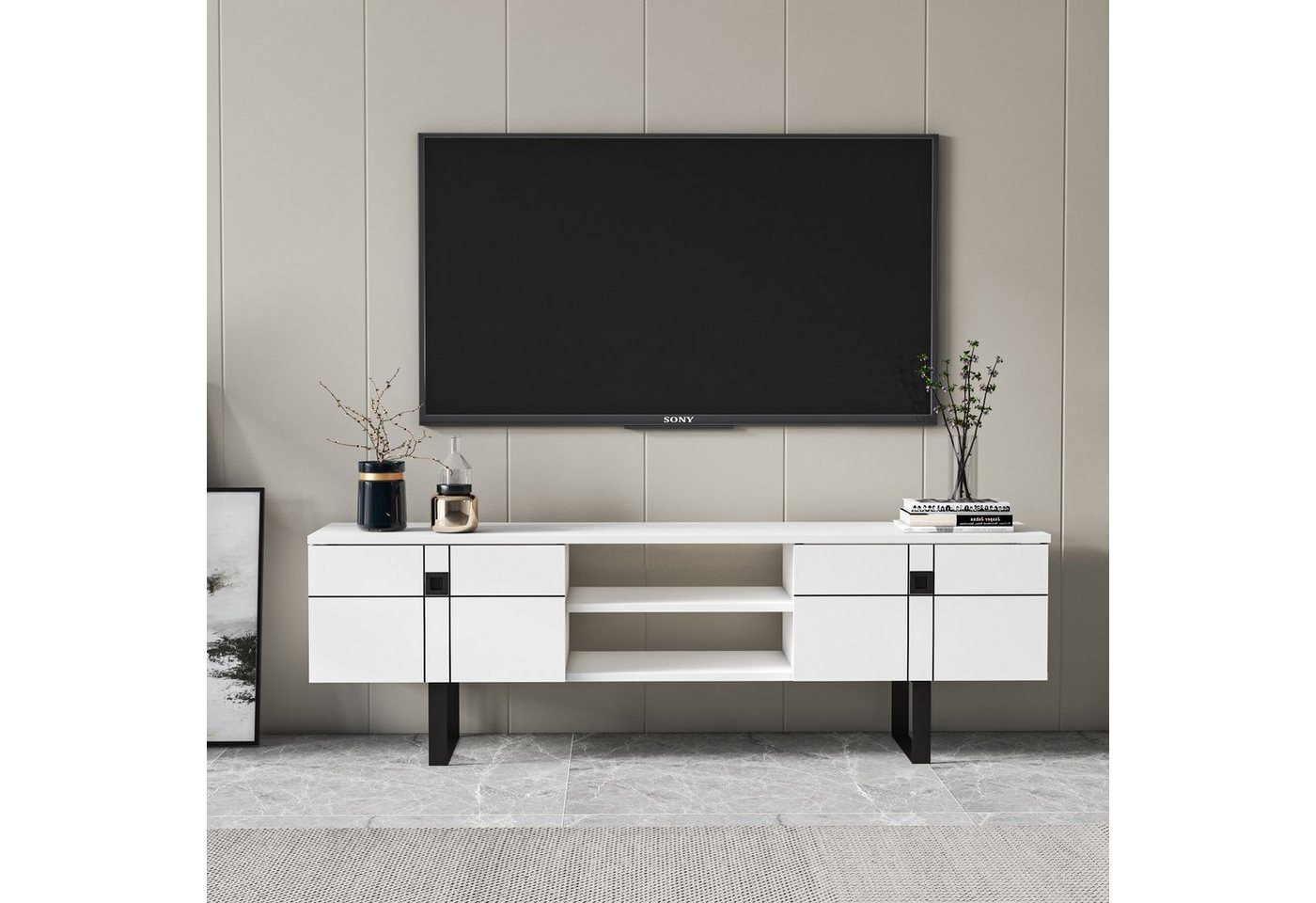 DEMA Home TV-Schrank Zeus TV-Schränke verschieden Farben 160 cm x 50 cm x 35cm von DEMA Home