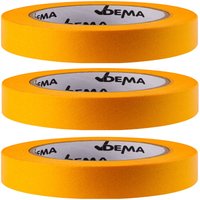 3 x Fineline Goldband Malerband Klebeband Kreppband Abdeckband 38mm x 50m von DEMA