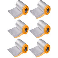 6 x Fineline Malerband mit Folie Maler Abdeckfolie mit Klebeband 55 cm x 20 m von DEMA