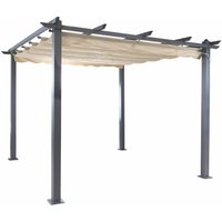 Dema - Alu Pergola Garten Pavillon Sonnenschutz Freiburg mit Sonnendach beige 296x296cm von DEMA