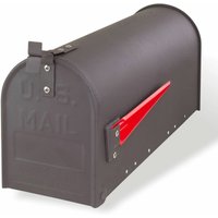 Amerikanischer Briefkasten American Mailbox Zeitungsrolle Stahl anthrazit von DEMA