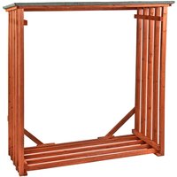 Dema - Brennholzregal Kaminholzregal Provence Stapelhilfe mit Dach bis 40 cm Holz Länge von DEMA