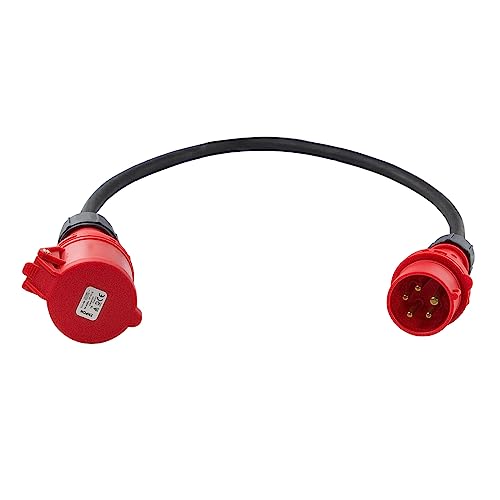CEE Adapter Anschlusskabel 16A 400V Starkstrom auf 32A 400V H07RN-F 5G 2.5 mm² max. 11000 W IP44 CEE Adapter Anschlusskabel 16A 400V Starkstrom auf 32A 400V H07RN-F 5G 2.5 mm² max. 11000 W IP44 von DEMA