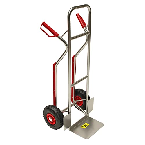 Dema Aluminium Sackkarre 150 kg mit Treppenrutsche – Stapelkarre leicht & robust, ergonomische Griffe, Alu-Reifenschoner, luftbereift – für Haushalt, Garten, Baustelle Dema Aluminium Sackkarre 150 kg mit Treppenrutsche – Stapelkarre leicht & robust, ergonomische Griffe, Alu-Reifenschoner, luftbereift – für Haushalt, Garten, Baustelle von DEMA