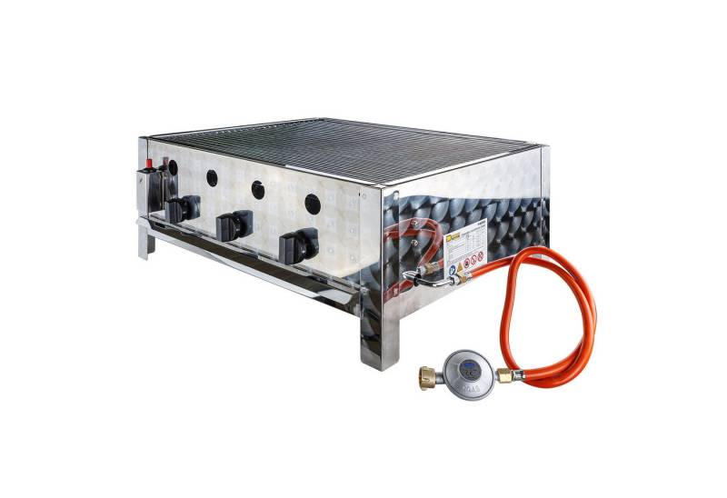 DEMA Gas-Pizzaofen Gastrobräter mit Grillrost DGB3, 3-flammig, 10kw von DEMA