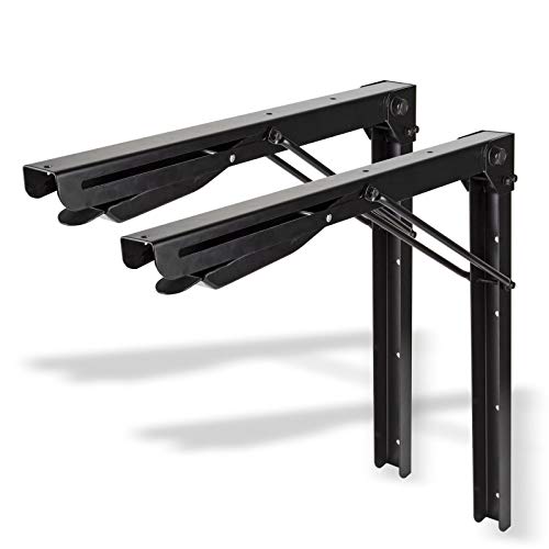 DEMA Metall Wandkonsole 2er Set – Klappbare Konsole, Tischbeine, Tischfuß, Regalhalterung, Schwerlast-Wandhalterung, klappbar, belastbar bis 150 kg, schwarz, Werkbank, Tischhalterung, Möbelhalterung DEMA Metall Wandkonsole 2er Set – Klappbare Konsole, Tischbeine, Tischfuß, Regalhalterung, Schwerlast-Wandhalterung, klappbar, belastbar bis 150 kg, schwarz, Werkbank, Tischhalterung, Möbelhalterung von DEMA