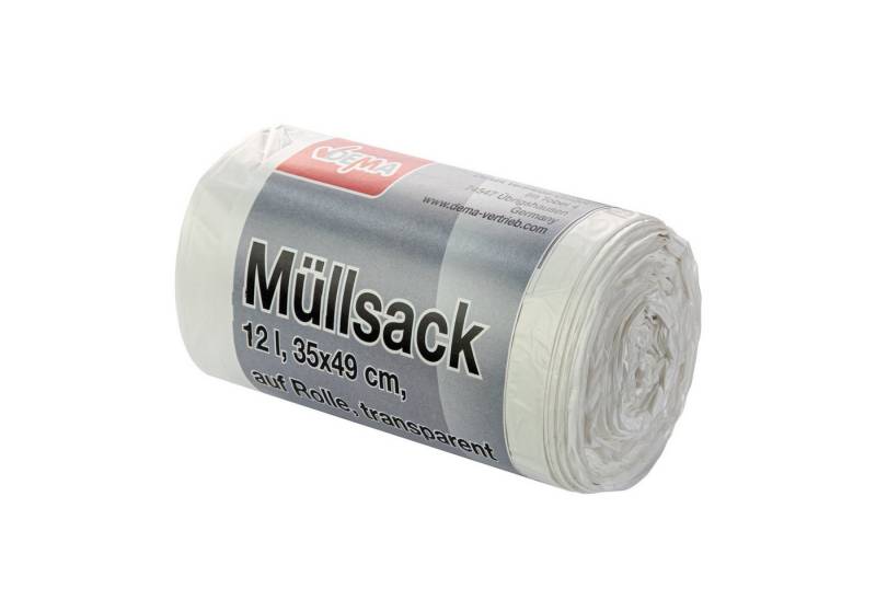DEMA Müllsack Müllsack 12ltr. 35x49 cm 40er Rolle transparent von DEMA