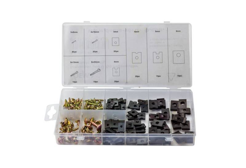 DEMA Schrauben-Set Schrauben und U Typ Federmutter Sortiment 170tlg., (170 St) von DEMA