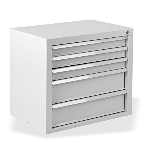 DEMA Schubladenschrank Werkzeugschrank Werkstattschrank Fernando mit 5 Schubladen grau von DEMA