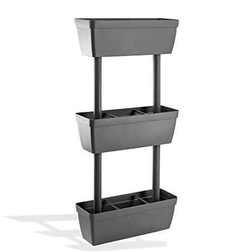 DEMA Senkrechtgarten/Blumenkasten 3tlg. dunkelgrau von DEMA