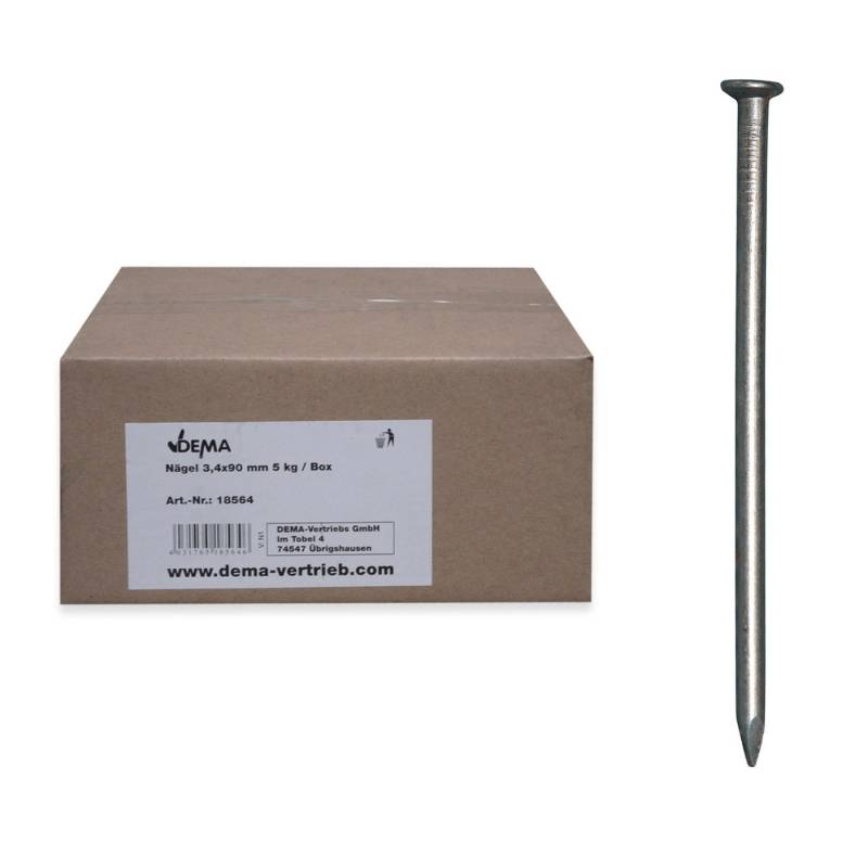 DEMA Stahlnagel Nägel 3,4x90 mm 5 kg / Box von DEMA