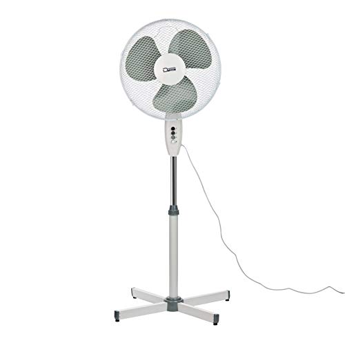 DEMA Standventilator Ventilator stehend oszillierend SV40 3 Stufen / 230V / 45 Watt/Ø 43 cm/weiß von DEMA