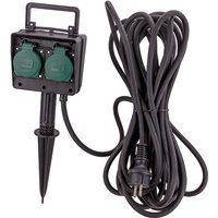 Dema - 4-fach Gartensteckdose Steckdose mit Erdspieß + 10 m Kabel von DEMA