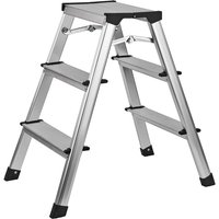 Dema - Alu Klapptritt Haushaltsleiter 2 x 3 Stufen max. 150 kg max. Steighöhe 61 cm Dema - Alu Klapptritt Haushaltsleiter 2 x 3 Stufen max. 150 kg max. Steighöhe 61 cm von DEMA