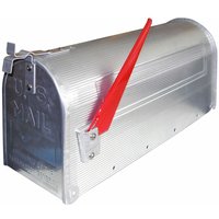 Dema - Amerikanischer Briefkasten American Mailbox Zeitungsrolle Postkasten Alu silber von DEMA