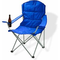 Dema - Campingstuhl / Faltstuhl blau Getränkehalter Tasche Anglerstuhl von DEMA
