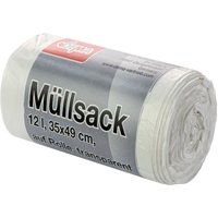 Müllsack 12ltr. 35x49 cm 40er Rolle transparent von DEMA