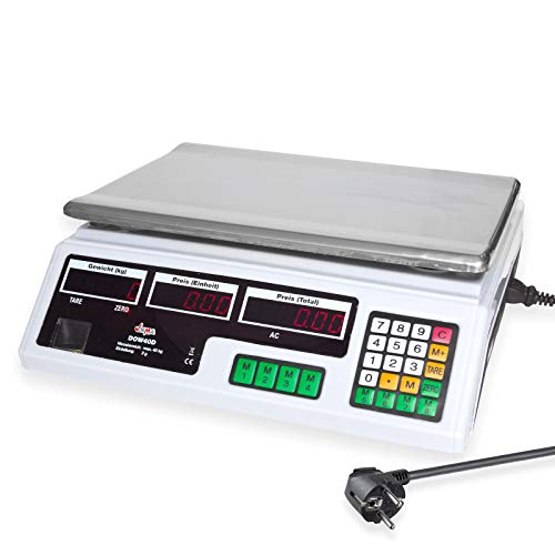 Dema Obstwaage Marktwaage Preiswaage 40KG/2G von DEMA