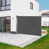Dema - Seitenmarkise Seitenrollo Sichtschutz Windschutz Markise 180 x 300 cm Anthrazit von DEMA