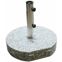 Sonnenschirmständer / Schirmständer rund 45 cm Granit grau 40 kg von DEMA