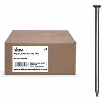 Dema - Stahlnägel Nägel Stahlstifte Drahtstifte 3.8 x 100 mm Senkkopf blank 5 kg in Box von DEMA