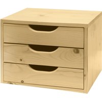 Dema - Universal Schubladenbox Holz / Holzbox SB3 mit 3 Schubladen Nachttisch von DEMA