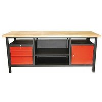 Dema - Werkbank Werktisch Arbeitstisch Werkstatttisch 3 Schubladen 1 Tür 2000x680x850cm von DEMA