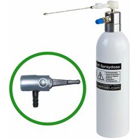 Wiederbefüllbare Alu Druckluft Spraydose Druckluftdose Sprühflasche 600ml von DEMA