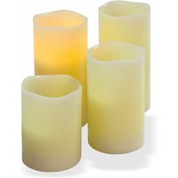 Dema - led Kerzen Set 4-tlg. aus Echtwachs flackerndes Kerzenlicht 3 Größen 10 13 15 cm Dema - led Kerzen Set 4-tlg. aus Echtwachs flackerndes Kerzenlicht 3 Größen 10 13 15 cm von DEMA