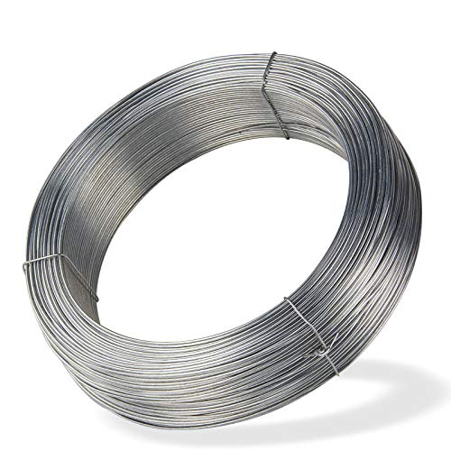 Draht verzinkt 205 m x 1,4 mm 2,5 kg Zaundraht Bindedraht Basteldraht Drahtspinne Spanndraht Drahtspule Gartendraht Blumendraht von DEMA