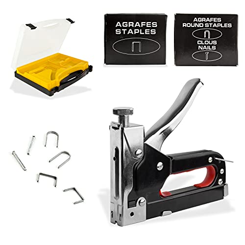 Handtacker DHT14 Tacker Klammerntacker Hefter Schnellhefter Klammergerät Metalltacker Klammern Eckig Rund Nägel Handtacker DHT14 Tacker Klammerntacker Hefter Schnellhefter Klammergerät Metalltacker Klammern Eckig Rund Nägel von DEMA