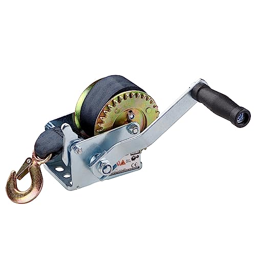 Handwinde Seilwinde Handseilwinde Winde mit Kurbel + Gurt 6 m Meter Zugkraft 360 kg Übersetzung 3,1:1 Handwinde Seilwinde Handseilwinde Winde mit Kurbel + Gurt 6 m Meter Zugkraft 360 kg Übersetzung 3,1:1 von DEMA