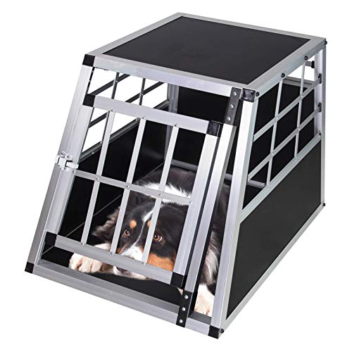 DEMA Hunde Auto Transportbox Hundetransportbox Autotransportbox 54x69x51 cm schwarz von DEMA