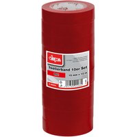 Dema - Isolierband 10er Set Rot 15 mm x 10 m von DEMA