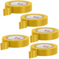 Dema - Kabel Isolierband Elektriker Klebeband 5er Set Gelb 15 mm x 10 m Rolle Dema - Kabel Isolierband Elektriker Klebeband 5er Set Gelb 15 mm x 10 m Rolle von DEMA