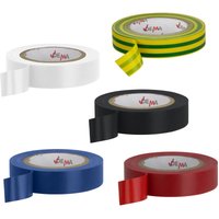 Dema - Kabel Isolierband Elektriker Klebeband 5er Set farbig 15 mm x 10 m Rolle pvc Dema - Kabel Isolierband Elektriker Klebeband 5er Set farbig 15 mm x 10 m Rolle pvc von DEMA