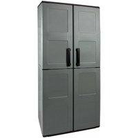 Kunststoffschrank 68x37x163 cm mit 3 Böden Schrank Büroschrank Putzmittelschrank von DEMA
