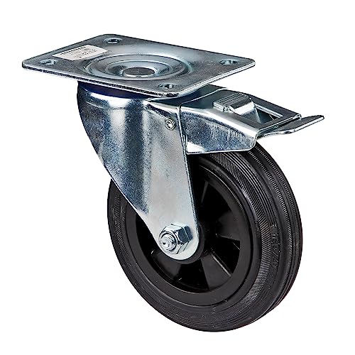 Lenkrolle Lenkrad Ersatzrolle Ersatzrad Rolle Rad mit Bremse Ø 160 mm 70kg Lenkrolle Lenkrad Ersatzrolle Ersatzrad Rolle Rad mit Bremse Ø 160 mm 70kg von DEMA
