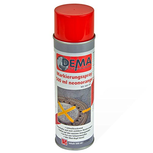 Markierungsspray Markierfarbe 500 ml Dose neon orange Markierspray Farbspray Markierungsspray Markierfarbe 500 ml Dose neon orange Markierspray Farbspray von DEMA