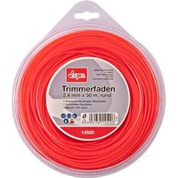 Motorsense Freischneider Trimmer Mähfaden 2,4 mm x 50 m rund Nylon Signalfarbe von DEMA