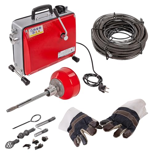 Rohrreinigungsgerät Rohrreinigungsmaschine Rohrreiniger Set 390 W 400U/min Rohrreinigungsgerät Rohrreinigungsmaschine Rohrreiniger Set 390 W 400U/min von DEMA