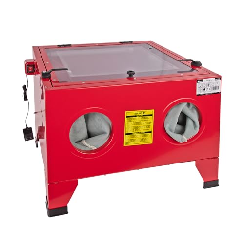Dema Profi Sandstrahlkabine 90L, Sandstrahlgerät für Entlackung & Entrostung, Kompakt, LED-Beleuchtung, Keramikdüsen, pulverbeschichtetes Metallgehäuse, für Werkstatt und Hobby Dema Profi Sandstrahlkabine 90L, Sandstrahlgerät für Entlackung & Entrostung, Kompakt, LED-Beleuchtung, Keramikdüsen, pulverbeschichtetes Metallgehäuse, für Werkstatt und Hobby von DEMA