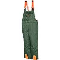 Dema - Forst Schnittschutz-Latzhose eco grün/orange s-xxxl en 11393-2 Schnittschutzhose von DEMA
