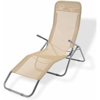 Dema - Sonnenliege Gartenliege Virginia Beach beige Relaxliege Strandliege Saunaliege von DEMA