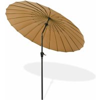 Dema - Sonnenschirm Gartenschirm Sonnenschutz Schirm mit Kurbel Tokio rund ø 2,5m braun von DEMA
