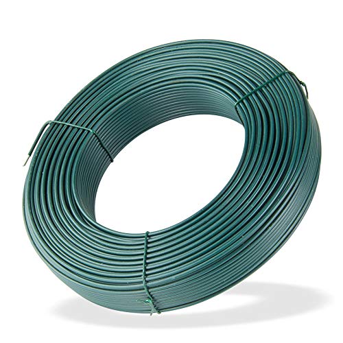 Spanndraht grün 110 m x 3,1 mm Bindedraht Wickeldraht Maschendraht Zaun Draht von DEMA