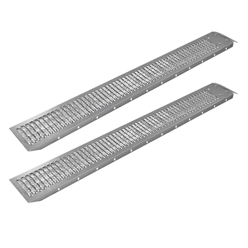 Stahl Auffahrrampe Auffahrschiene Verladerampe Rampe belastbar bis max. 400 kg (1 Paar) 180x22x5 cm von DEMA
