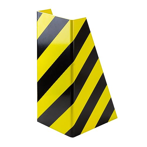 Dema U-Rammschutz, Anfahrschutz, Regalschutz, Eckschutz, 400 mm, gelb-schwarz, Metall 5 mm, ideal für Regale, Wände und Ecken von DEMA
