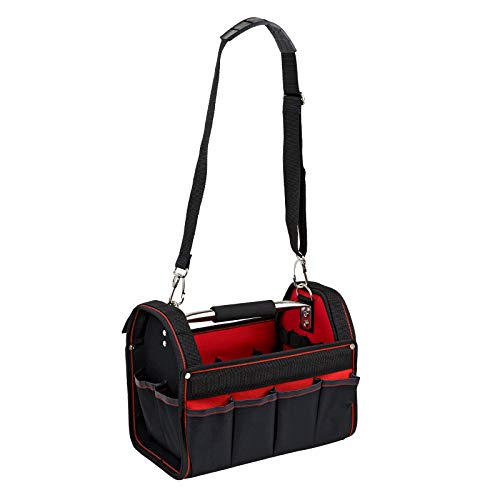 Werkzeugtasche Schultertasche Werkzeug Tasche mit Schultergurt L viele Fächer von DEMA